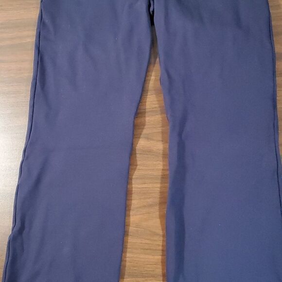 Betabrand Dress Pants Straight Leg Yoga Pants Navy W0076-SF Size Medium Petite - Picture 6 of 11